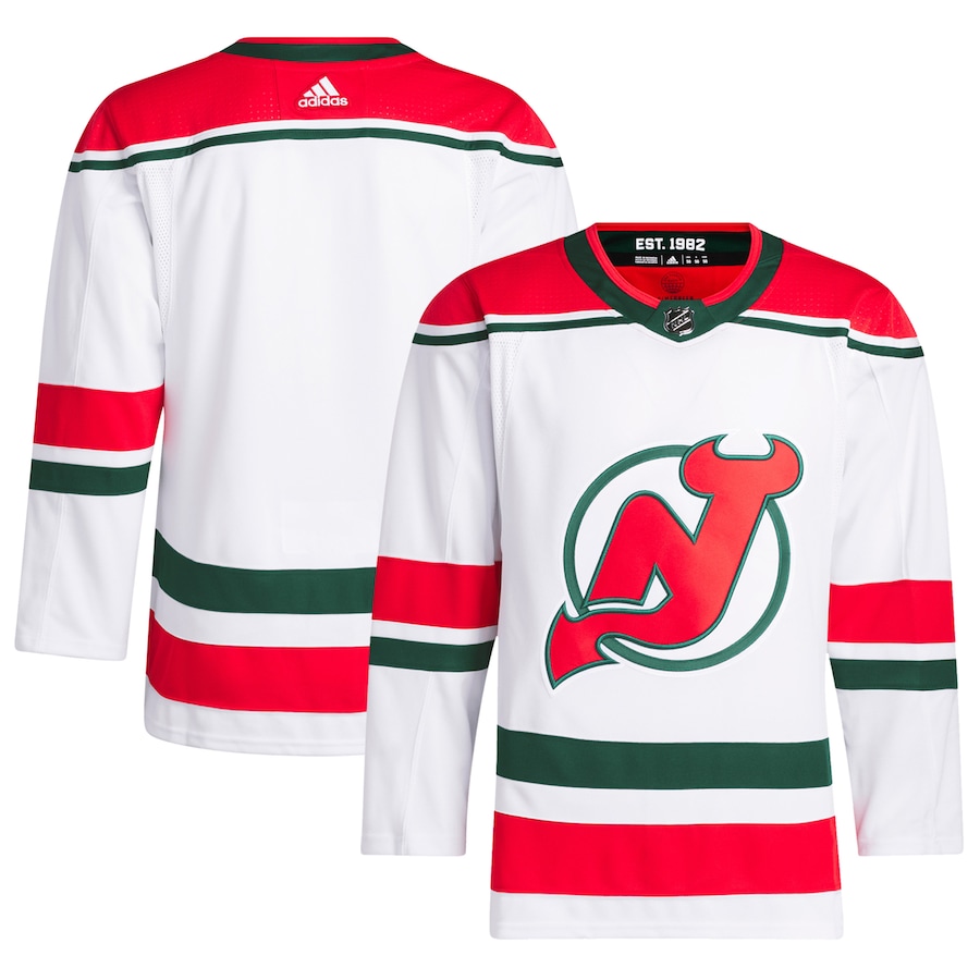 New Jersey Devils adidas 2022/23 Heritage - Primegreen Authentic Pro Jersey - White