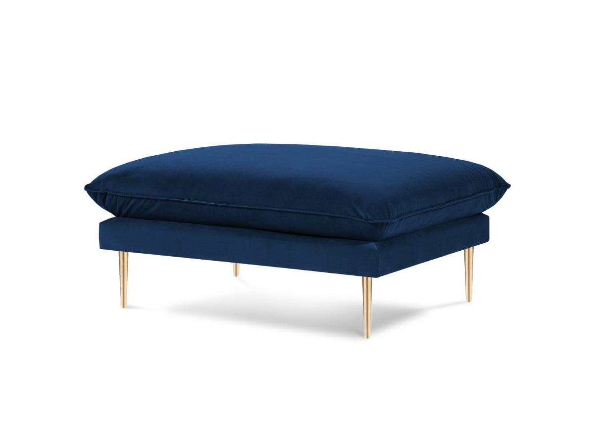 Cosmopolitan Design Poef Vienna flueel, koningsblauw - 73x93x43cm