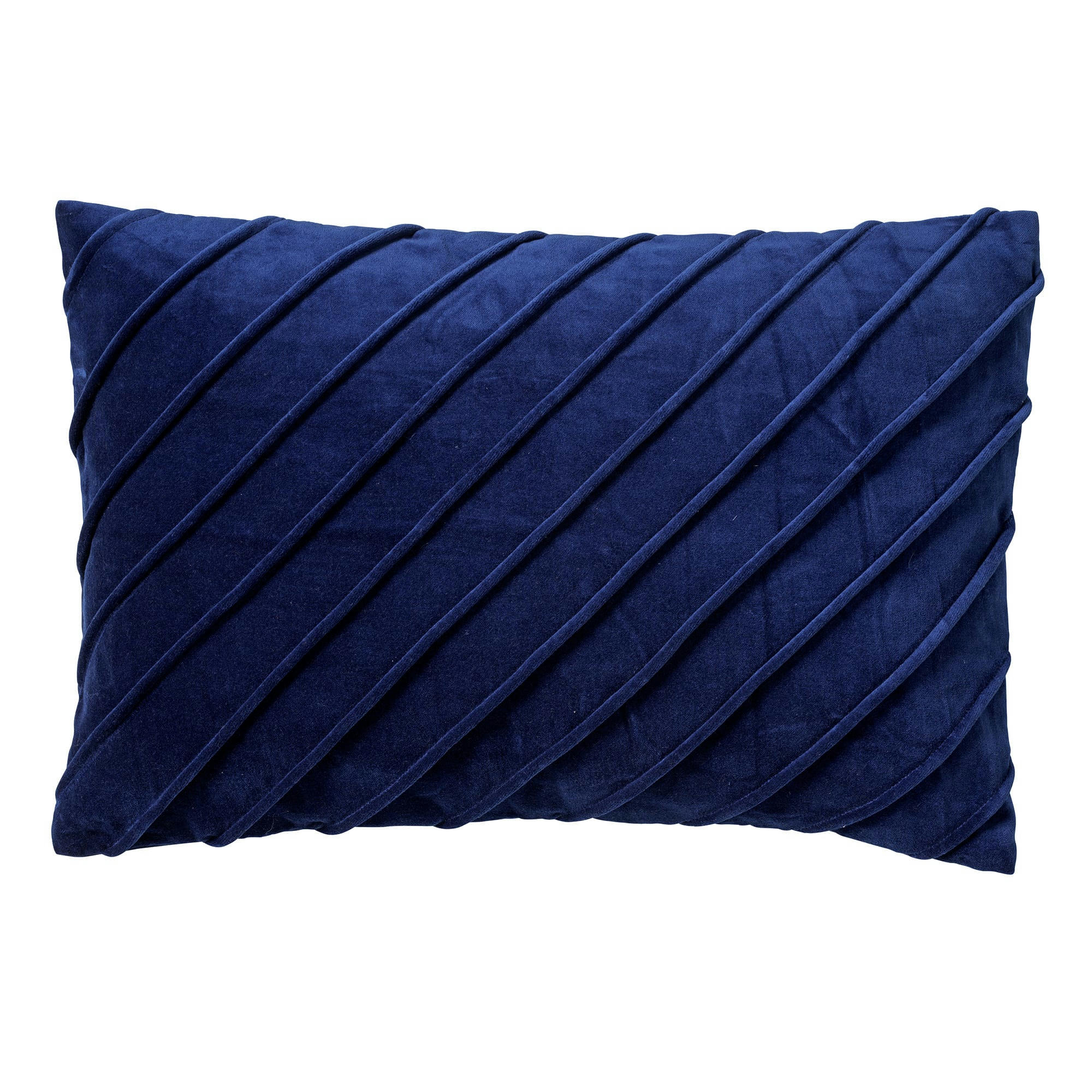- Housse de coussin bleu en velours-40x60 cm uni