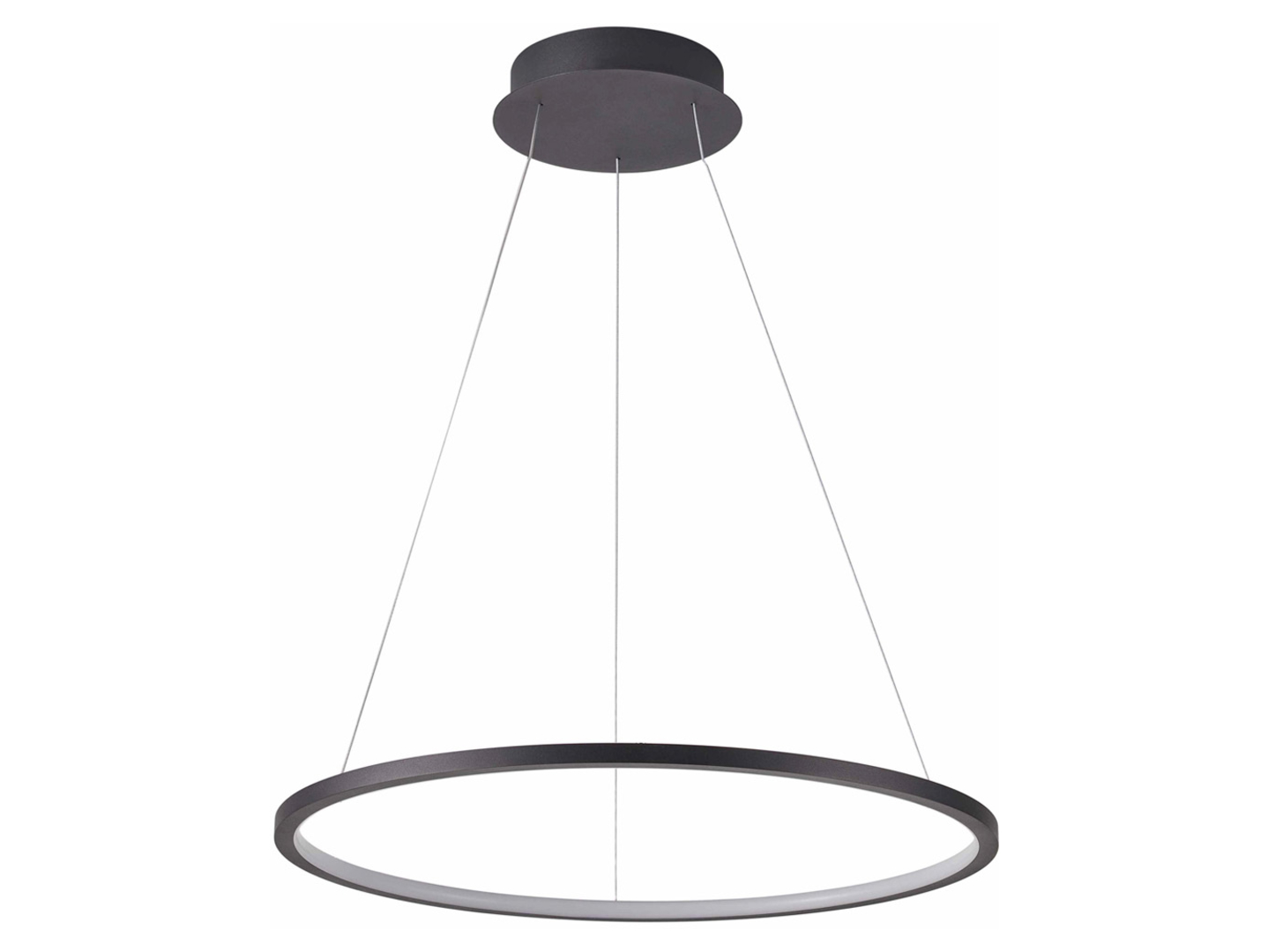 Lampa wisząca Vinola LED ze zmienną barwą światła czarna