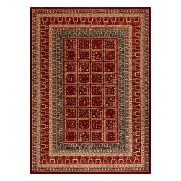 Dywan wełniany KASHQAI 4349 300 orientalny, ramka terakota / 67x130 cm