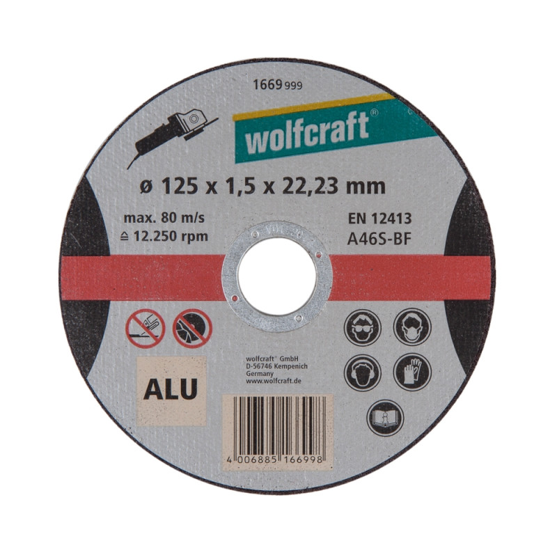 Disque à tronçonner l'alu et le zinc Ø 125 x 1,5 mm WOLFCRAFT