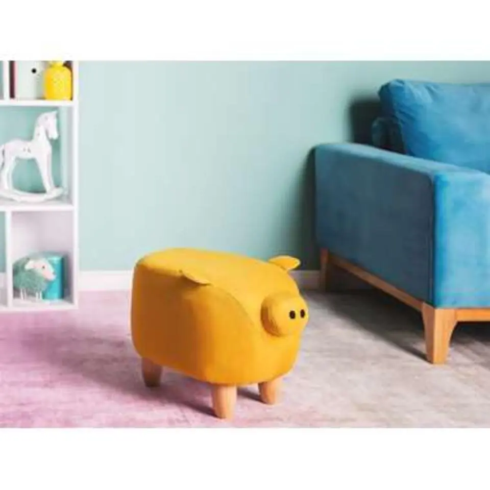 PIGGY - Hocker - Geel - Polyester