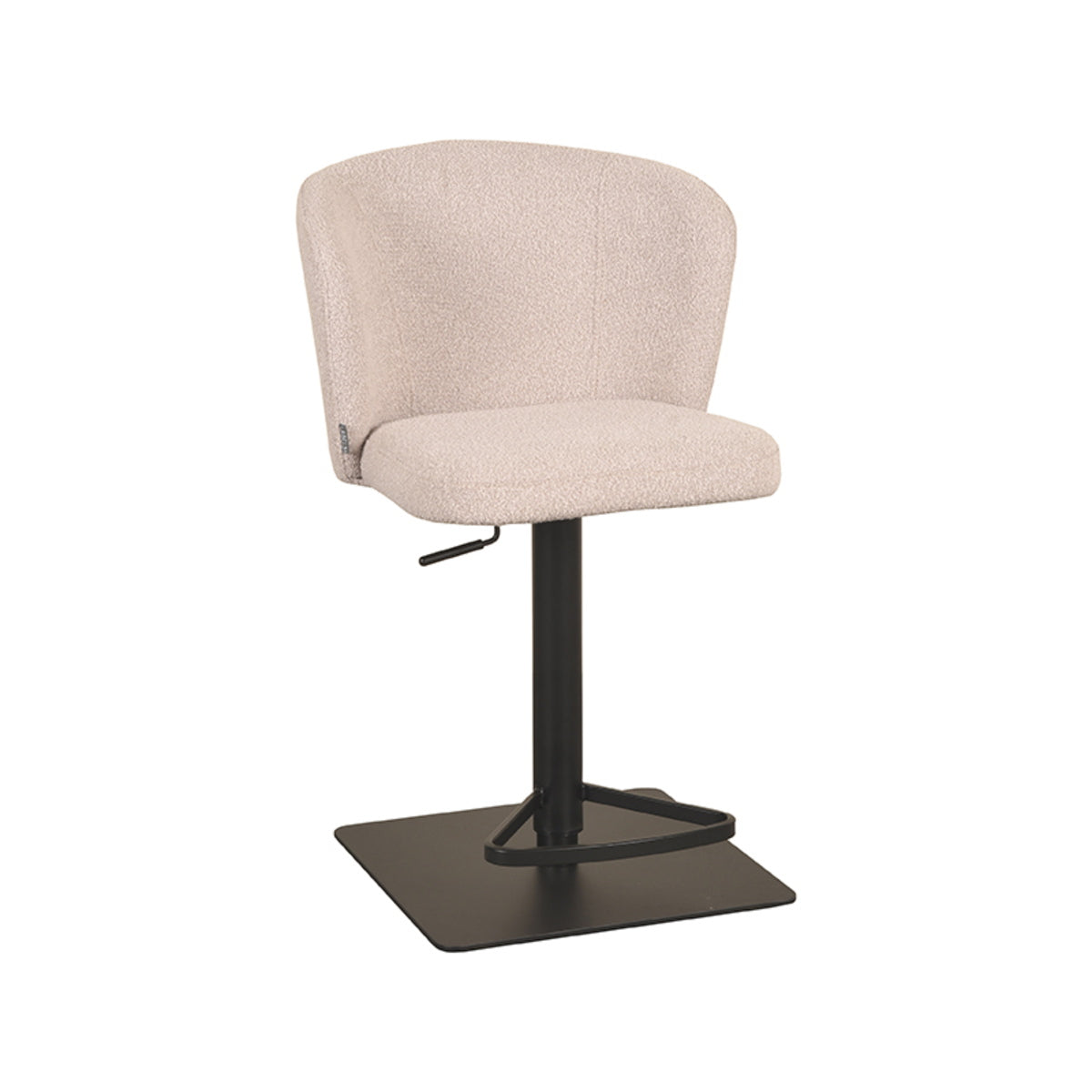 LABEL51 Barkruk Wave - Naturel Bouclé - Zithoogte 55–82cm