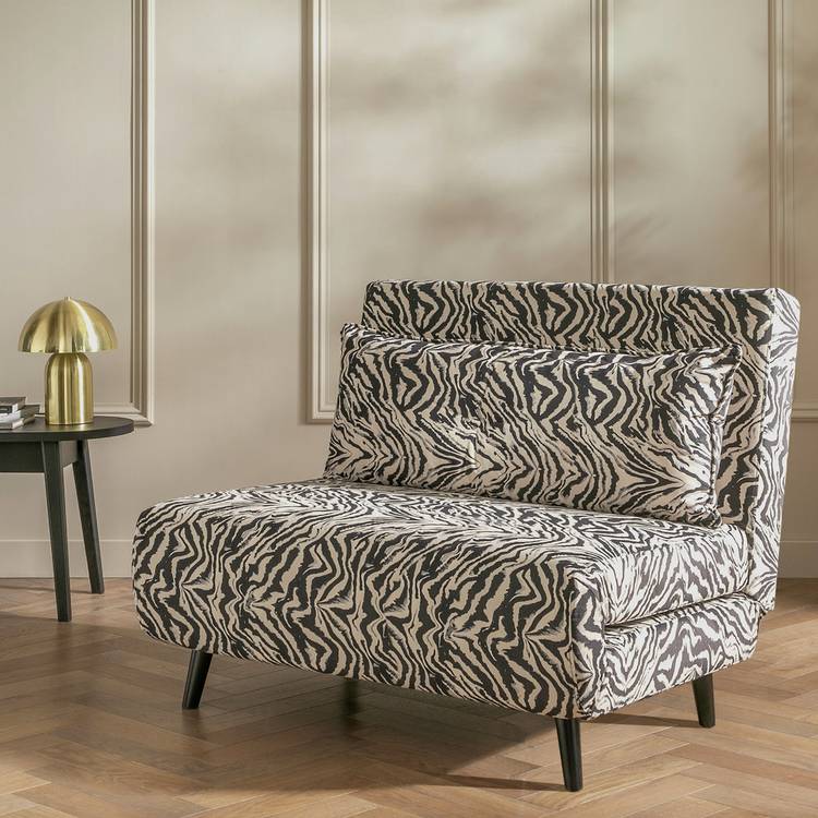 Habitat Roma Small Double Fabric Chairbed - Zebra Print