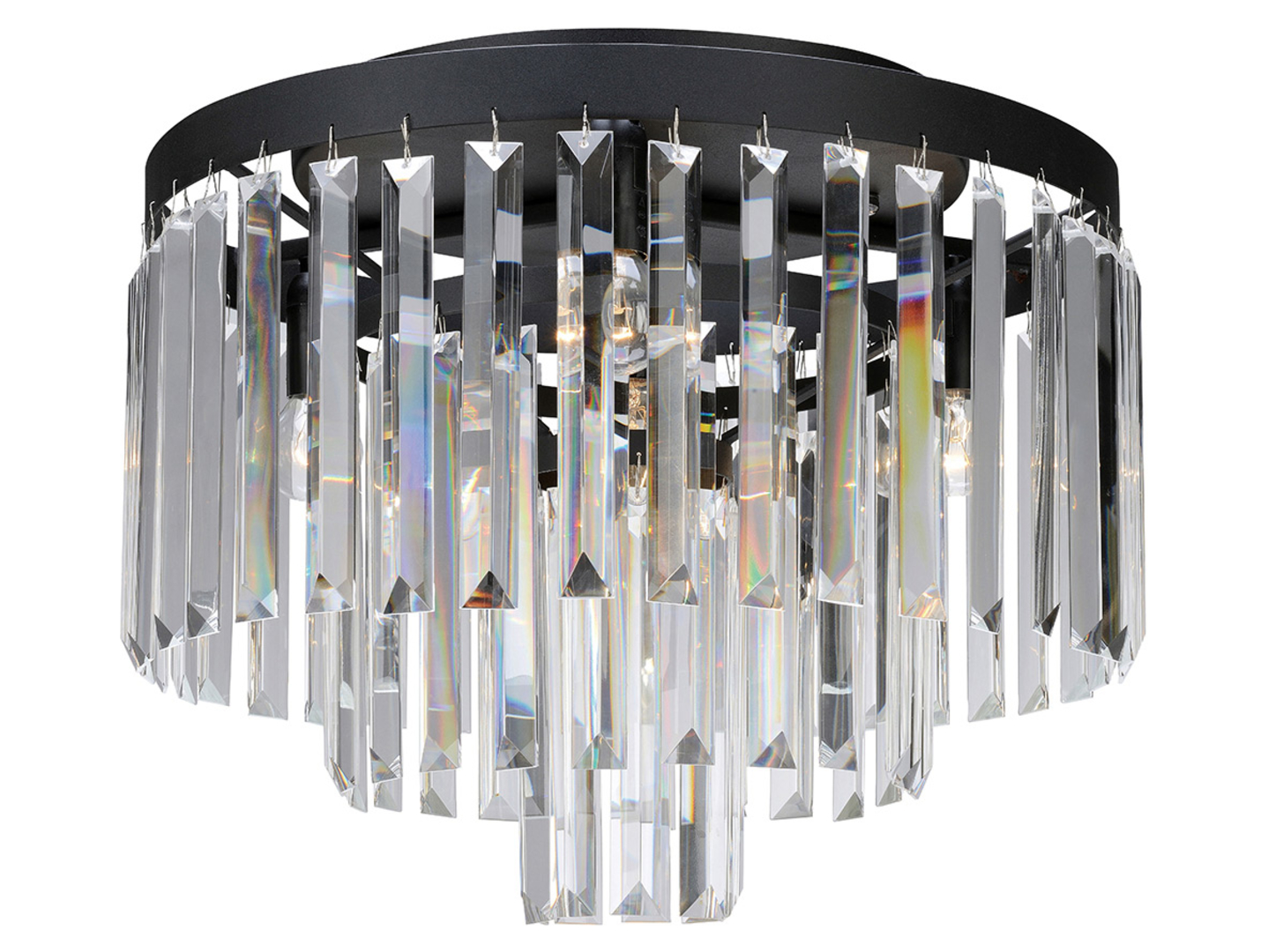 Lampa sufitowa Ventimiglia 4-punktowa metalowa transparentna
