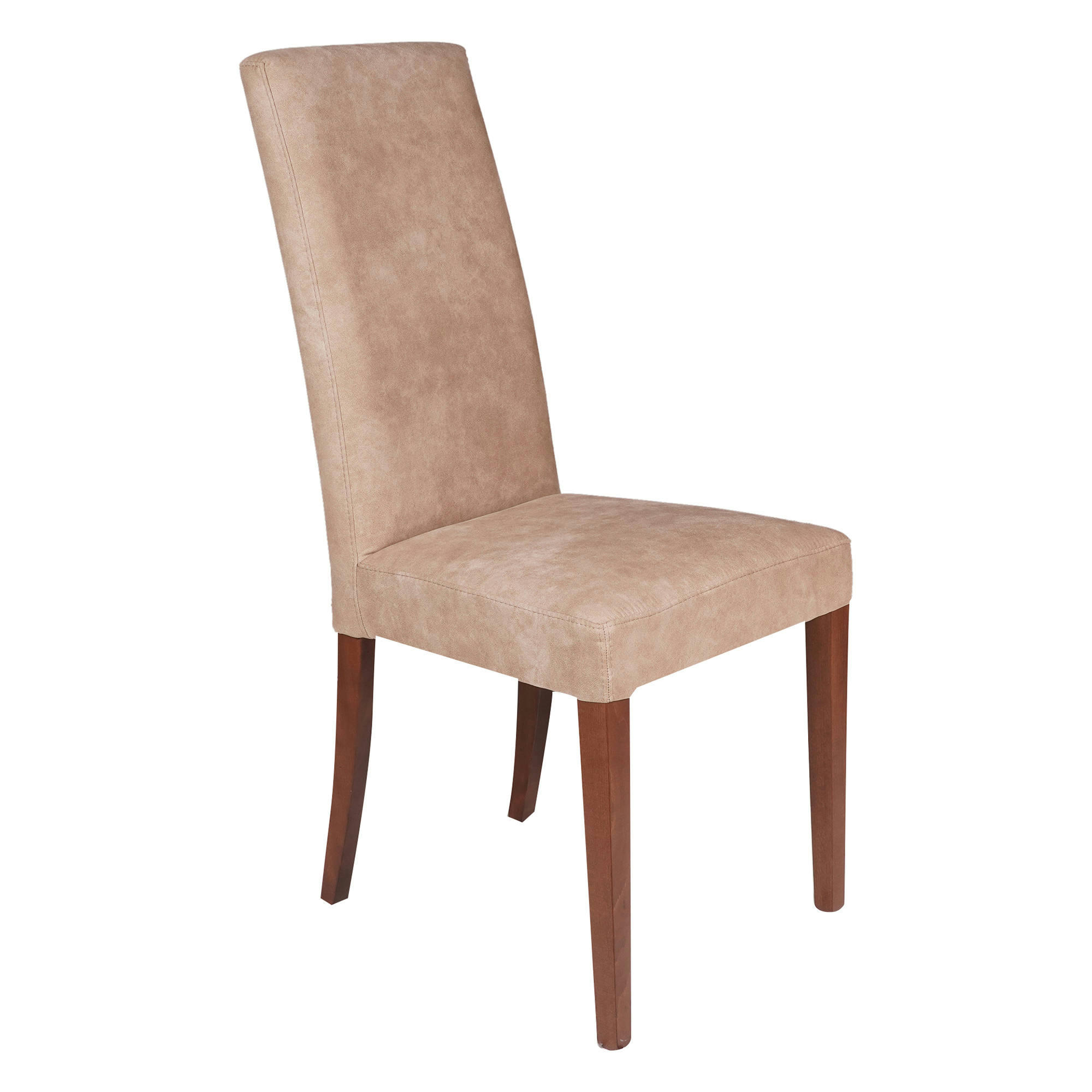 - Chaise classique en tissu polyester marron