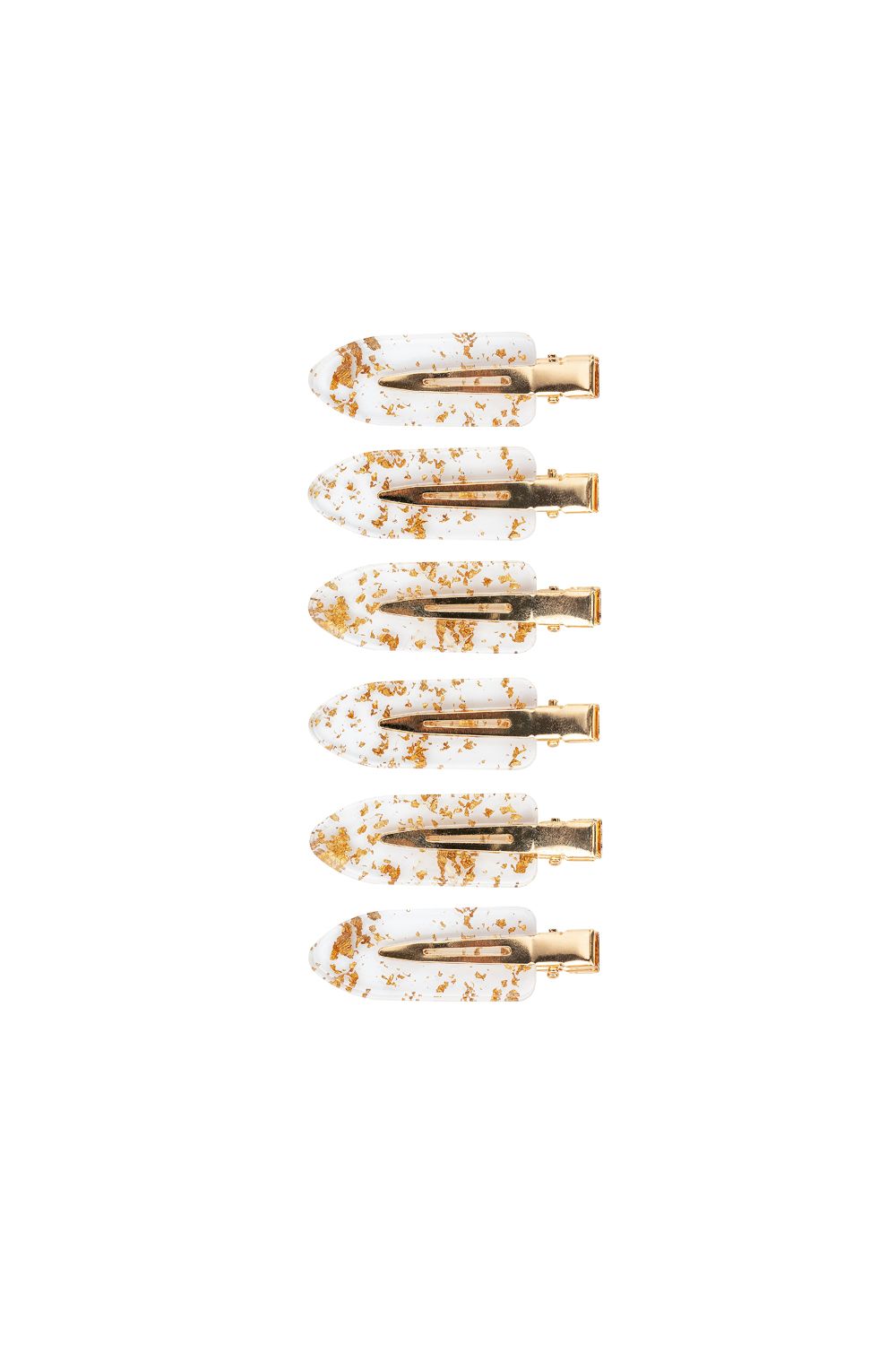 Brushworks Gold Flake No Crease Clips - 6 Pack