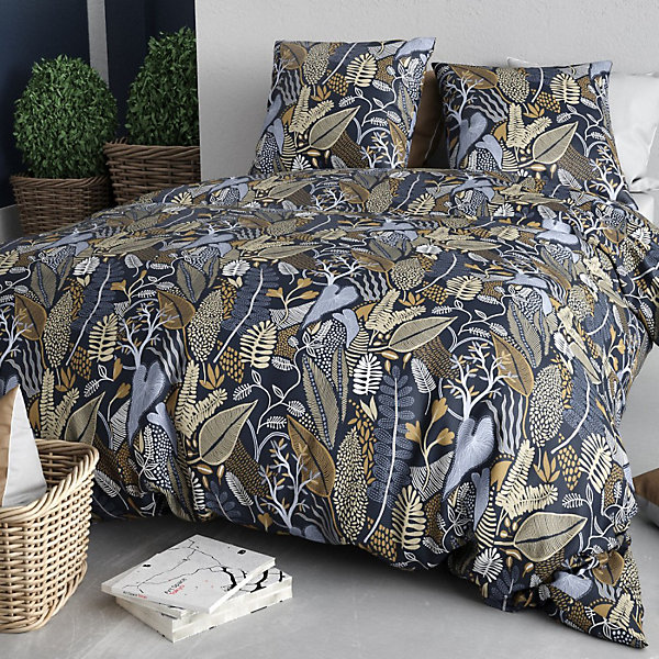 Housse de couette 100% coton 57 fils   2 taies d'oreiller