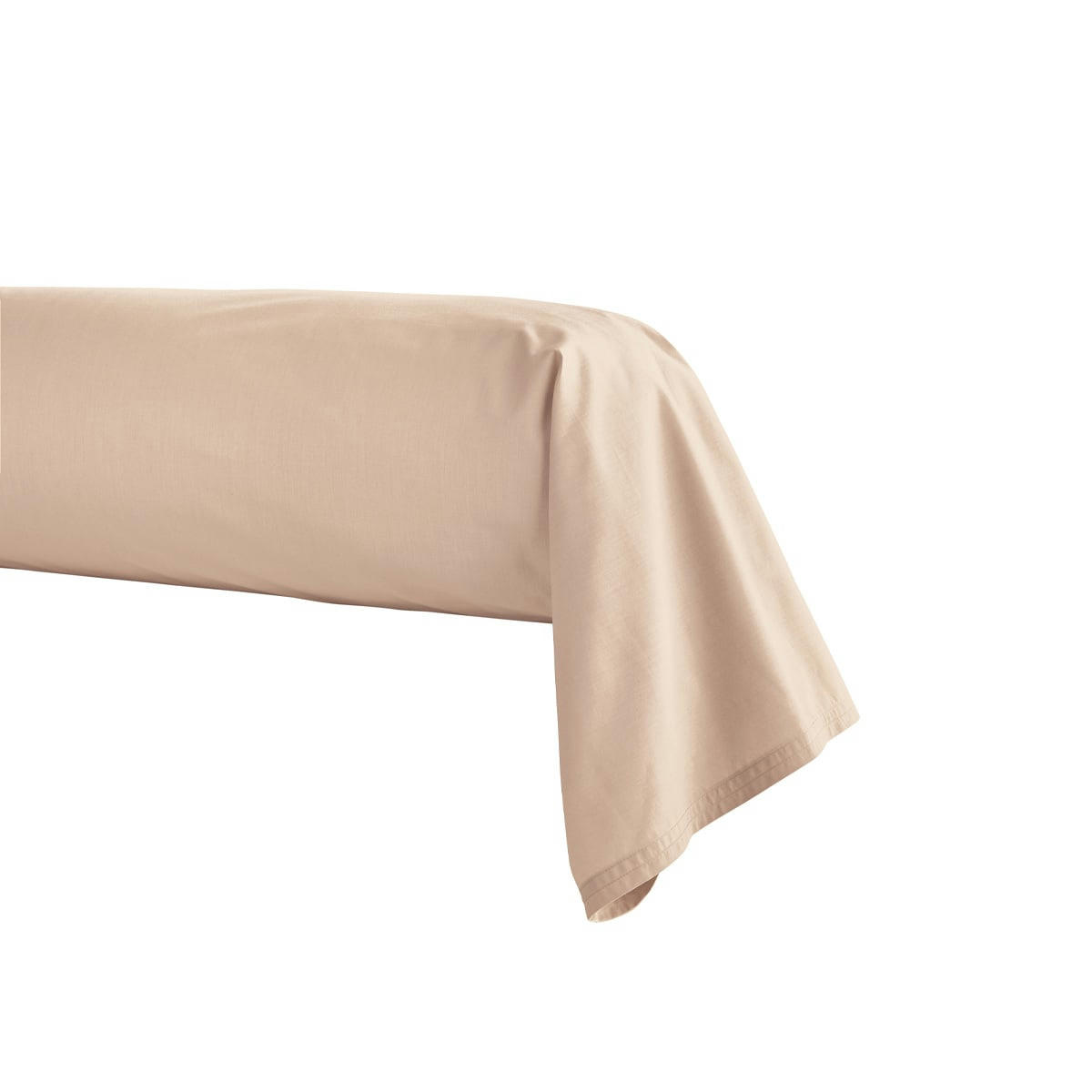 PREMIÈRE - Taie de traversin en percale de coton rose 43x190