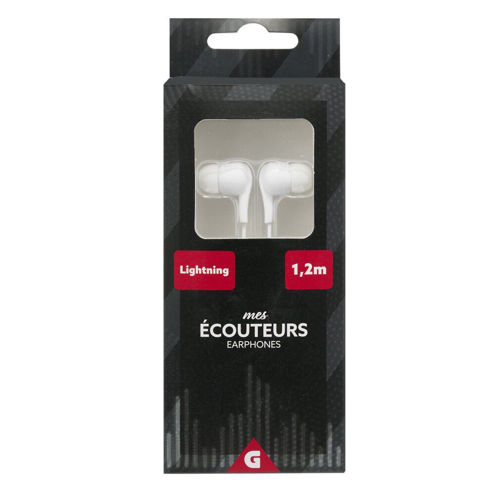 écouteur filaire pour iphone avec micro L1,2m