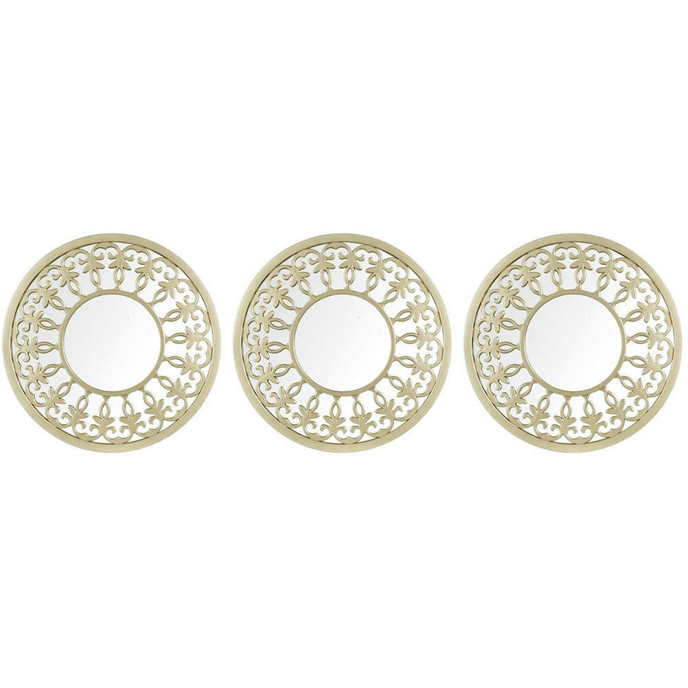 - Assortiment de 3 miroirs décoratifs