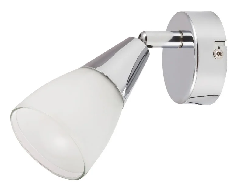 Kinkiet chromowany biały Nicolette 1xE14x40W wym:14x7x15cm IP20 Rabalux