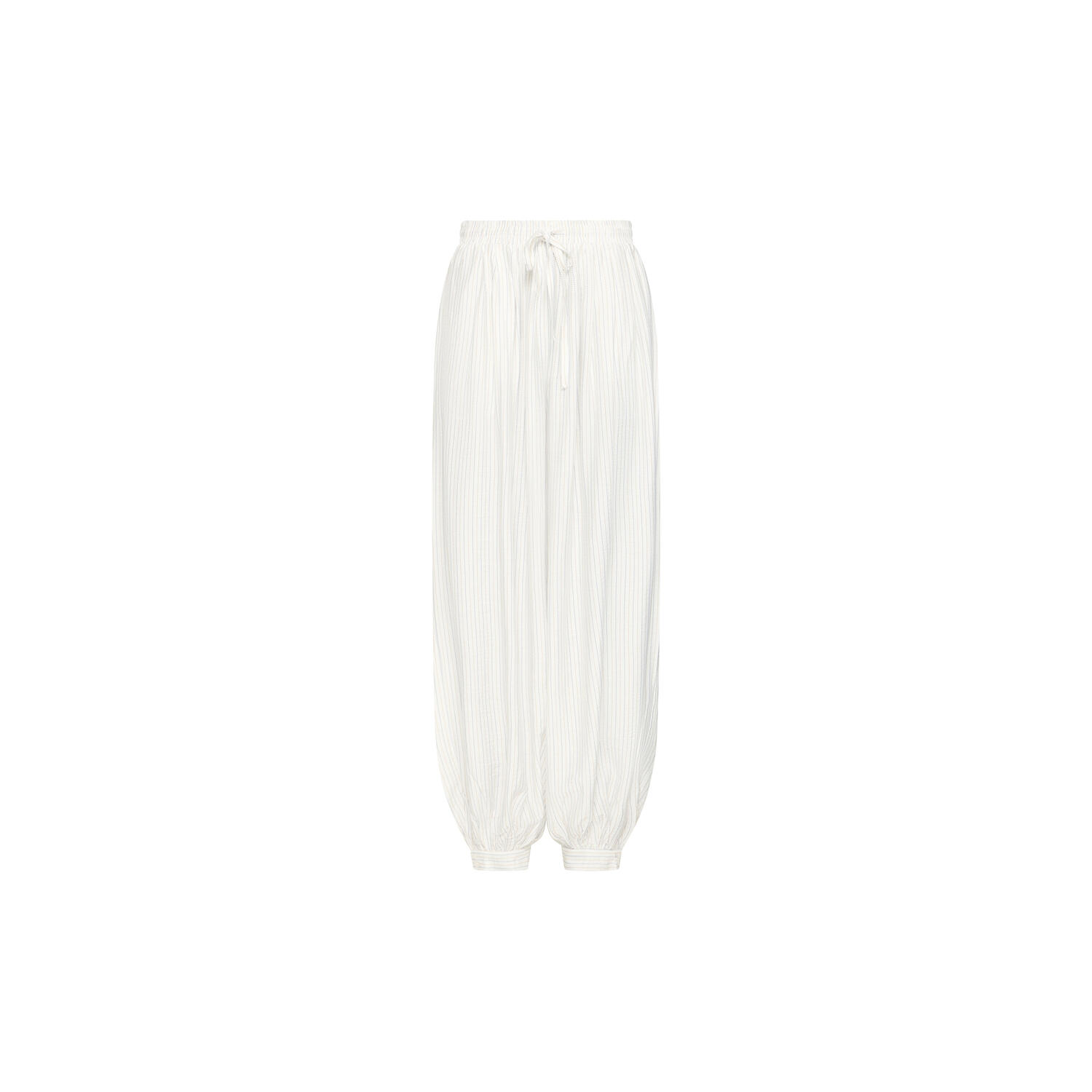 IHHETTA Trousers, cloud dancer w. blue stripe