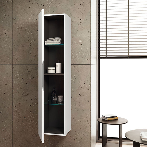 Colonne SOLMIRA blanc mat en Mdf