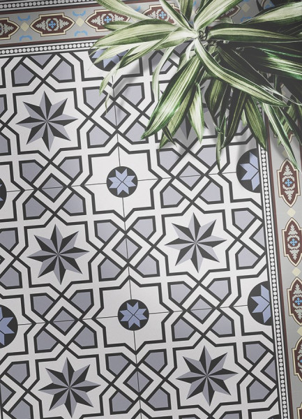 Dywan winylowy do domu 60x90 cm - geometryczne gwiazdki