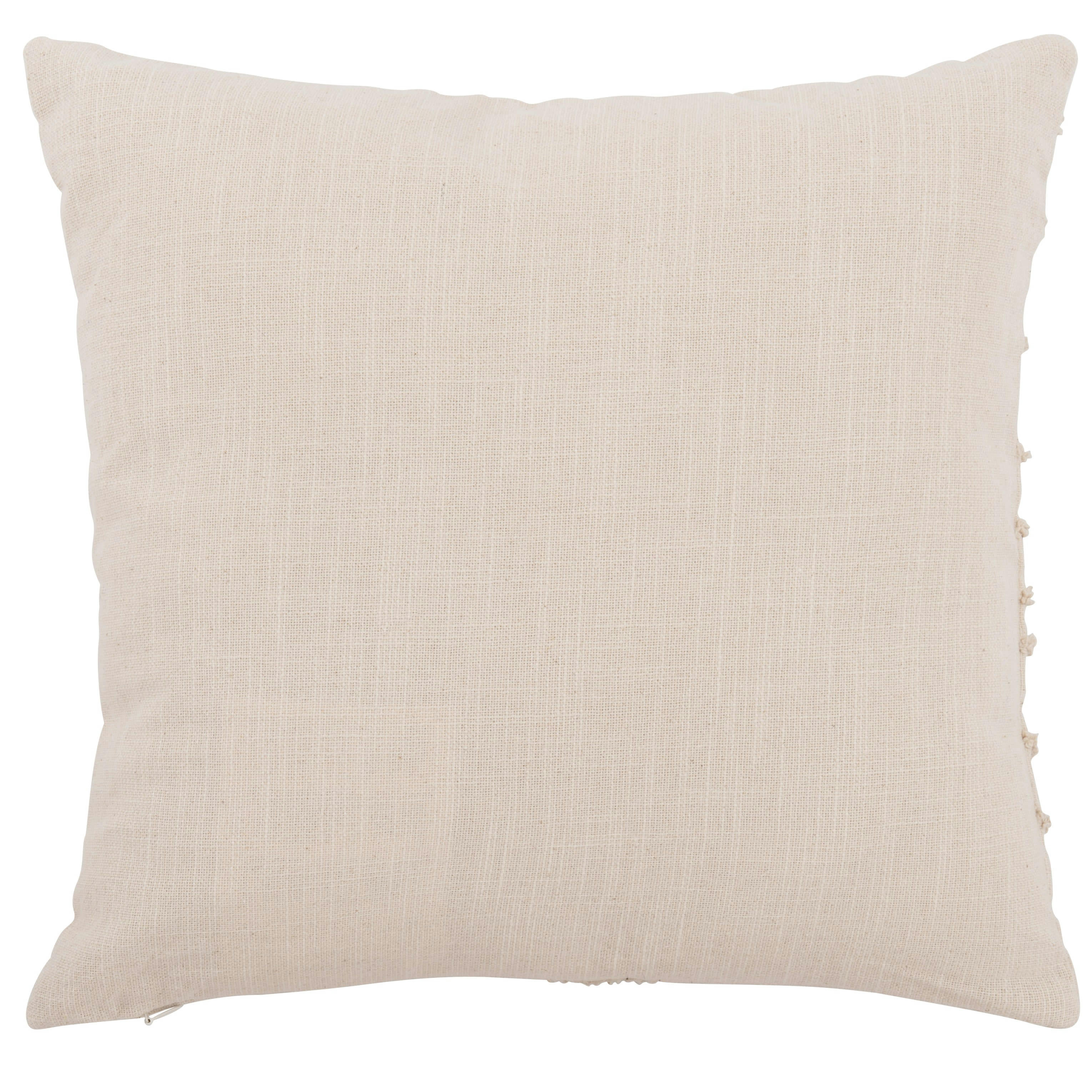 PARLAS - Housse de coussin en coton motif brodé blanc 40x40