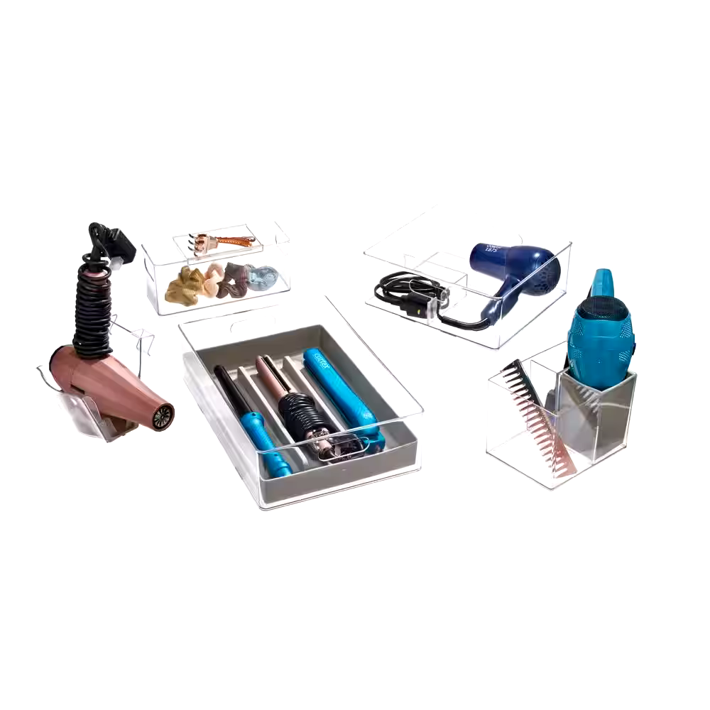 iDesign The Home Edit Stackable Bathroom/Vanity Hair Tool Bin