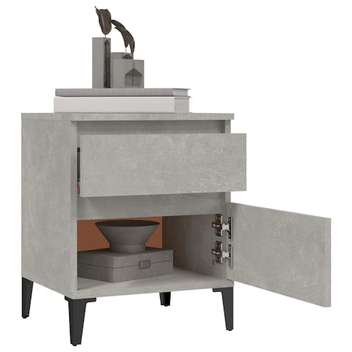 NNEVL Bedside Cabinet Concrete Grey 40x35x50 cm