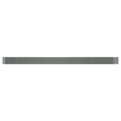 NNEVL Garden Planter Powder-coated Steel 620x80x36 cm Grey