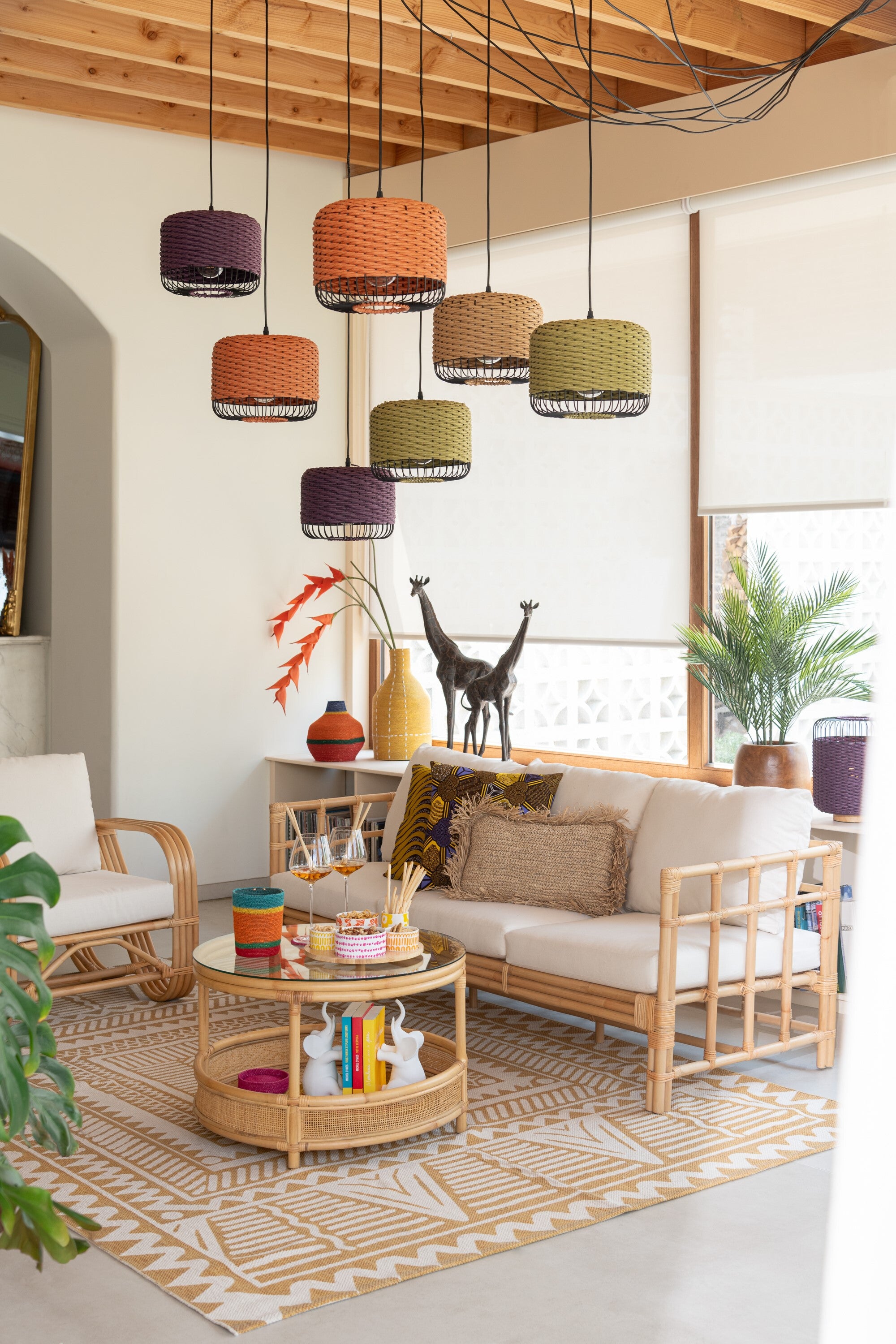 J-Line hanglamp - metaal - paars