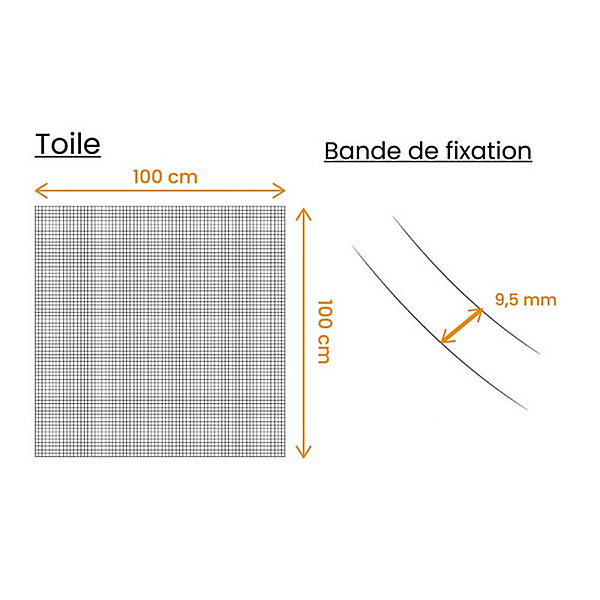 Moustiquaire, Sans Perçage, pour Fenêtre, 100 x 100 cm, Auto-Agrippante, Blanche
