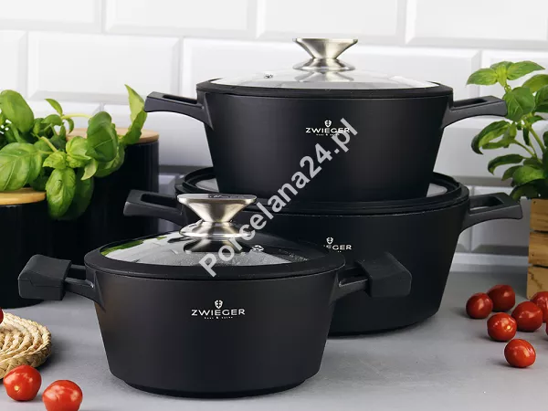 Komplet 3 garnków (6 el.) ZWIEGER - Black Stone 1Z.BS.K6