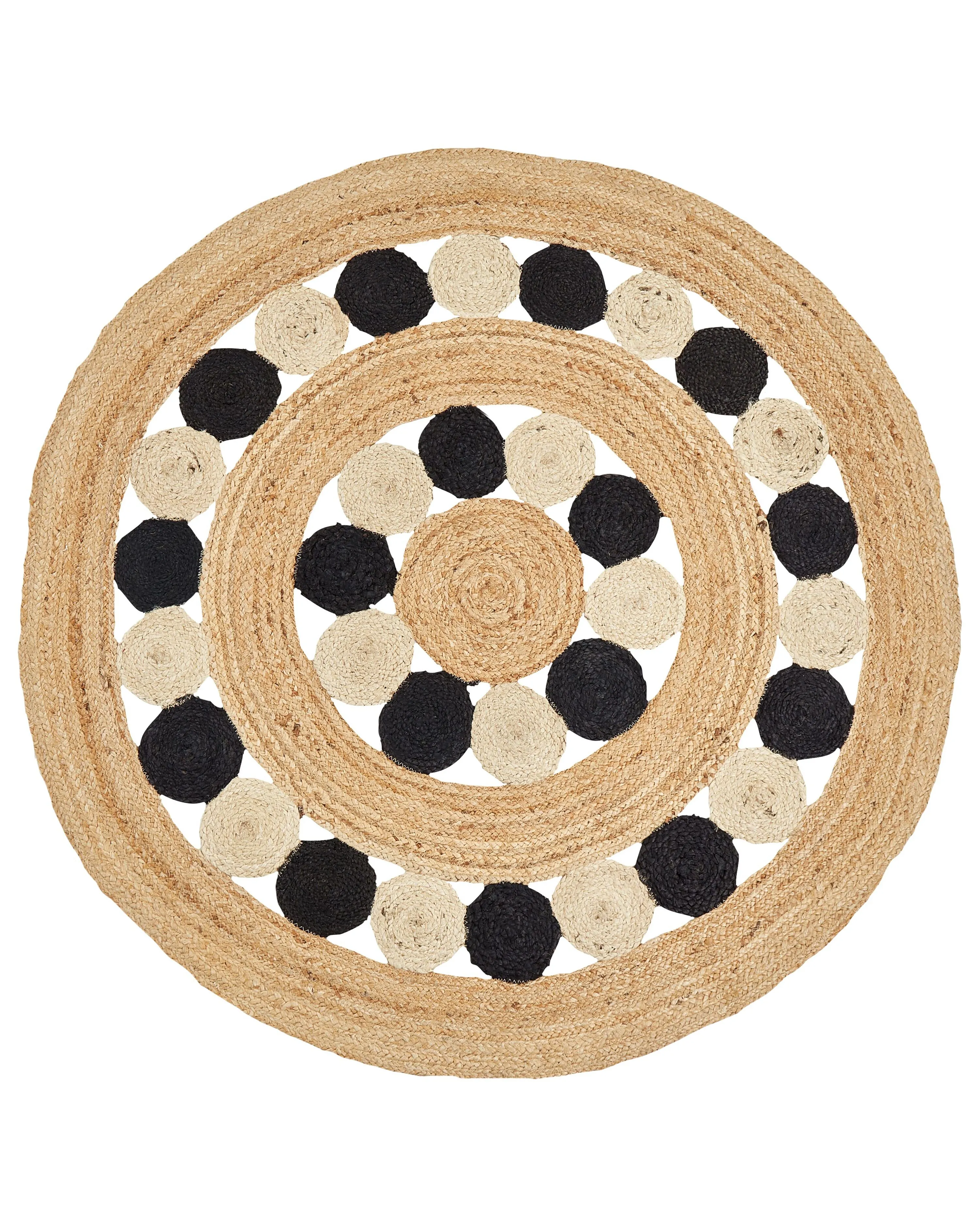 Rug HOVIT Black ? 140 cm Jute