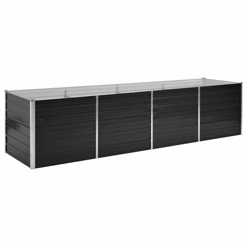 NNEVL Garden Raised Bed Anthracite 320x80x77 cm Galvanised Steel