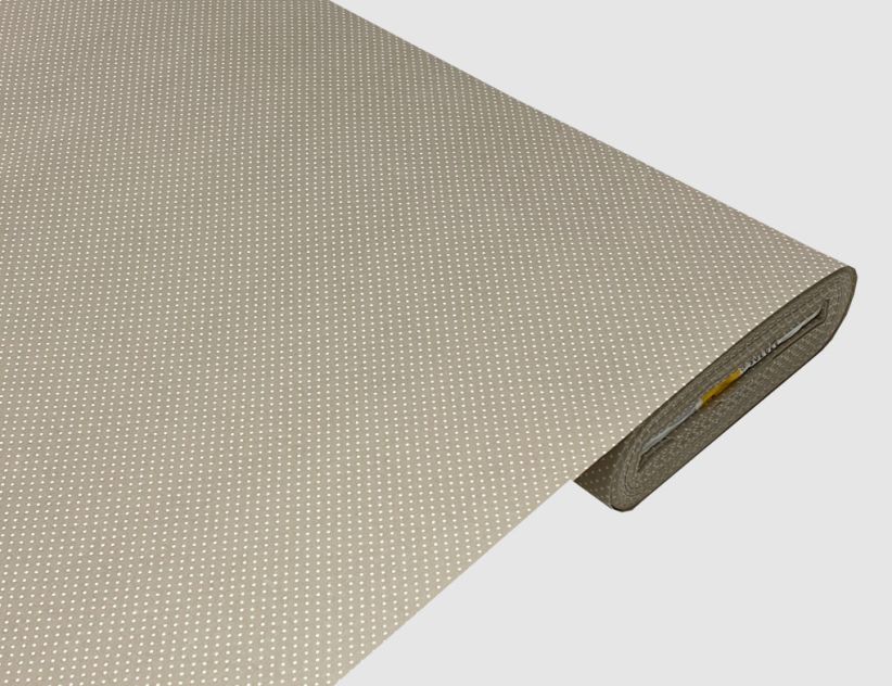 Dekostoff Pünktchen Taupe