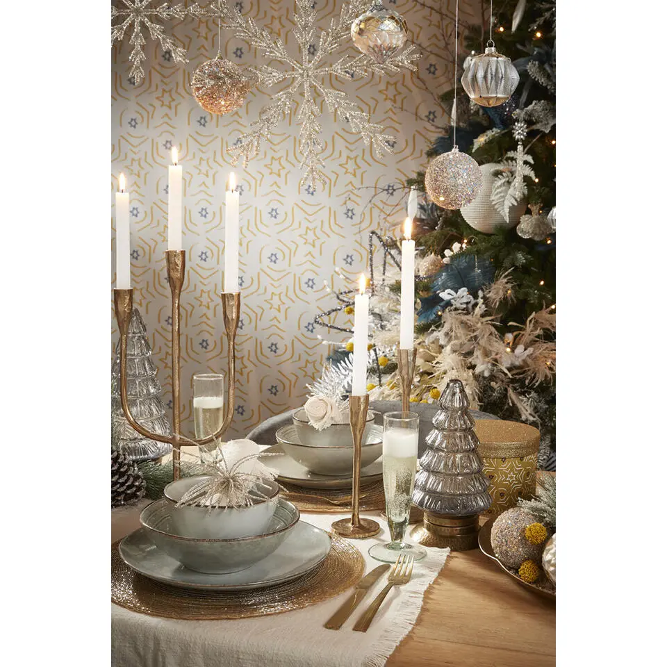 House of Seasons Stretto Kandelaar L21 x B9,5 x H40,5 cm Goud