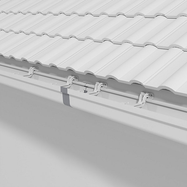 Jonction à coller pour gouttière PVC moulurée - Gris