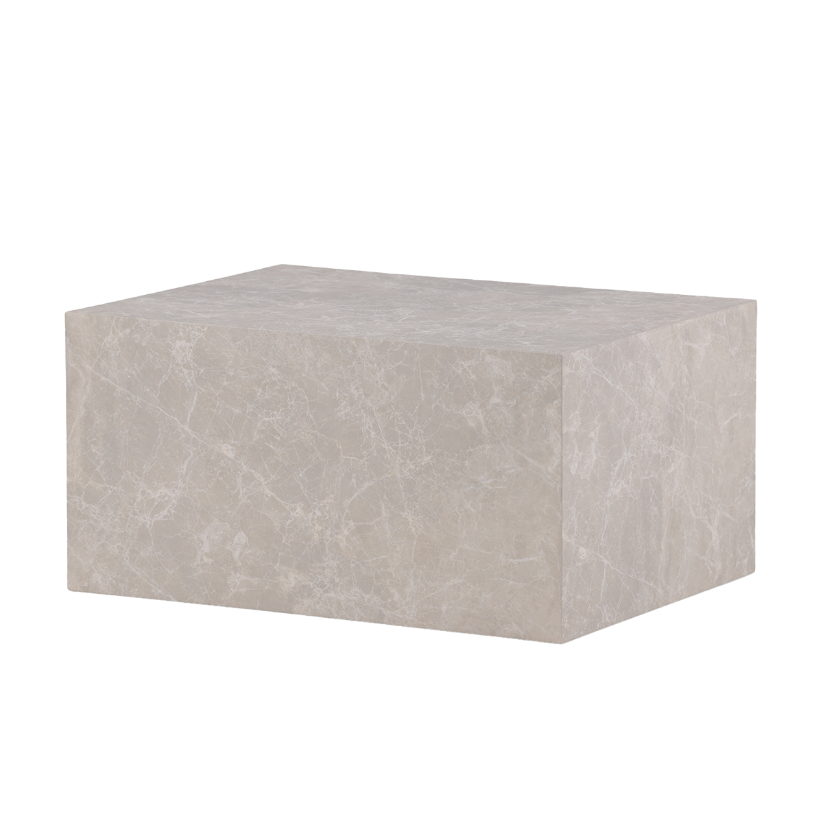 Nest living Zayn Houten Marmerlook Salontafel Beige - 80 x 60 cm