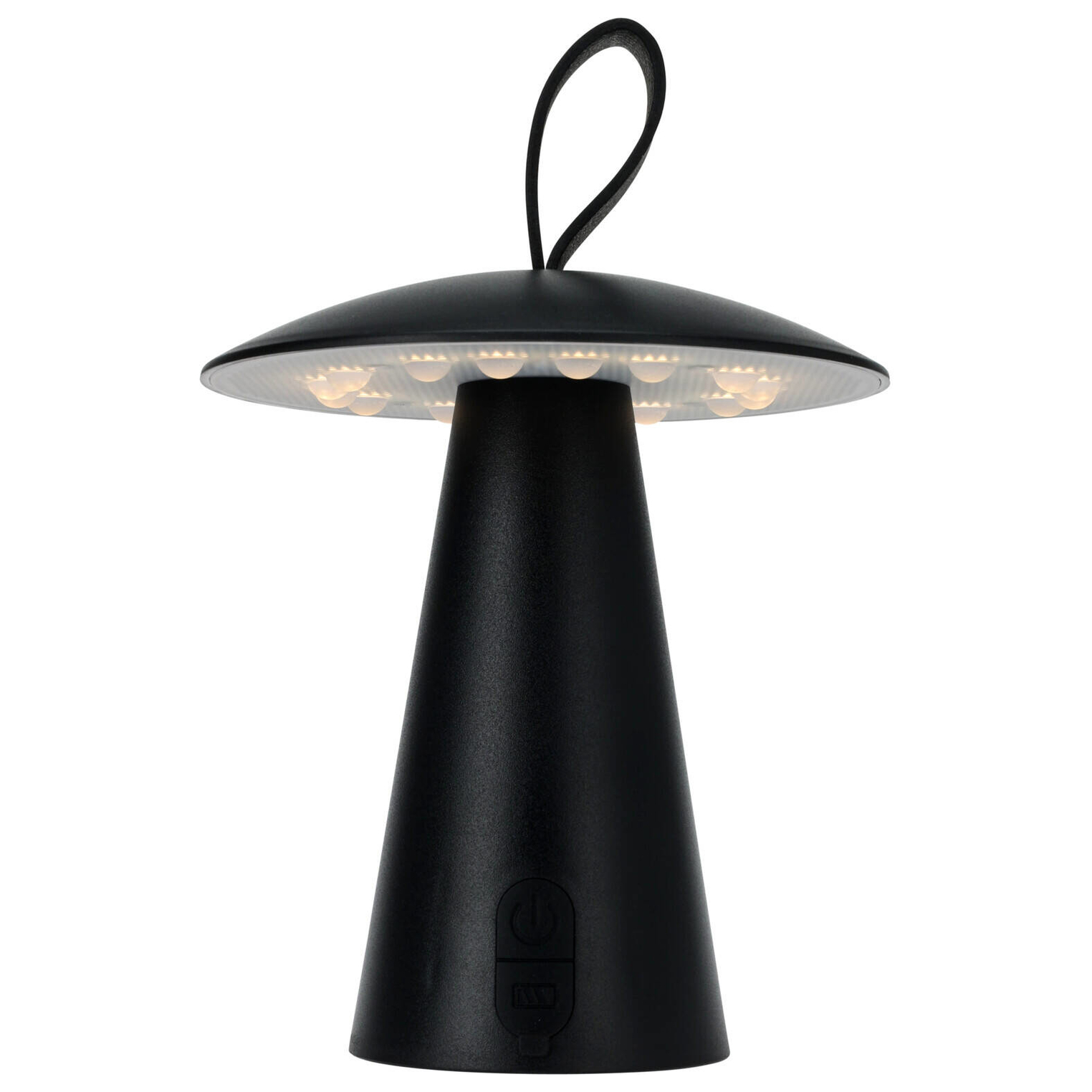 Lampa stołowa Grzybek LED ze ściemniaczem czarna
