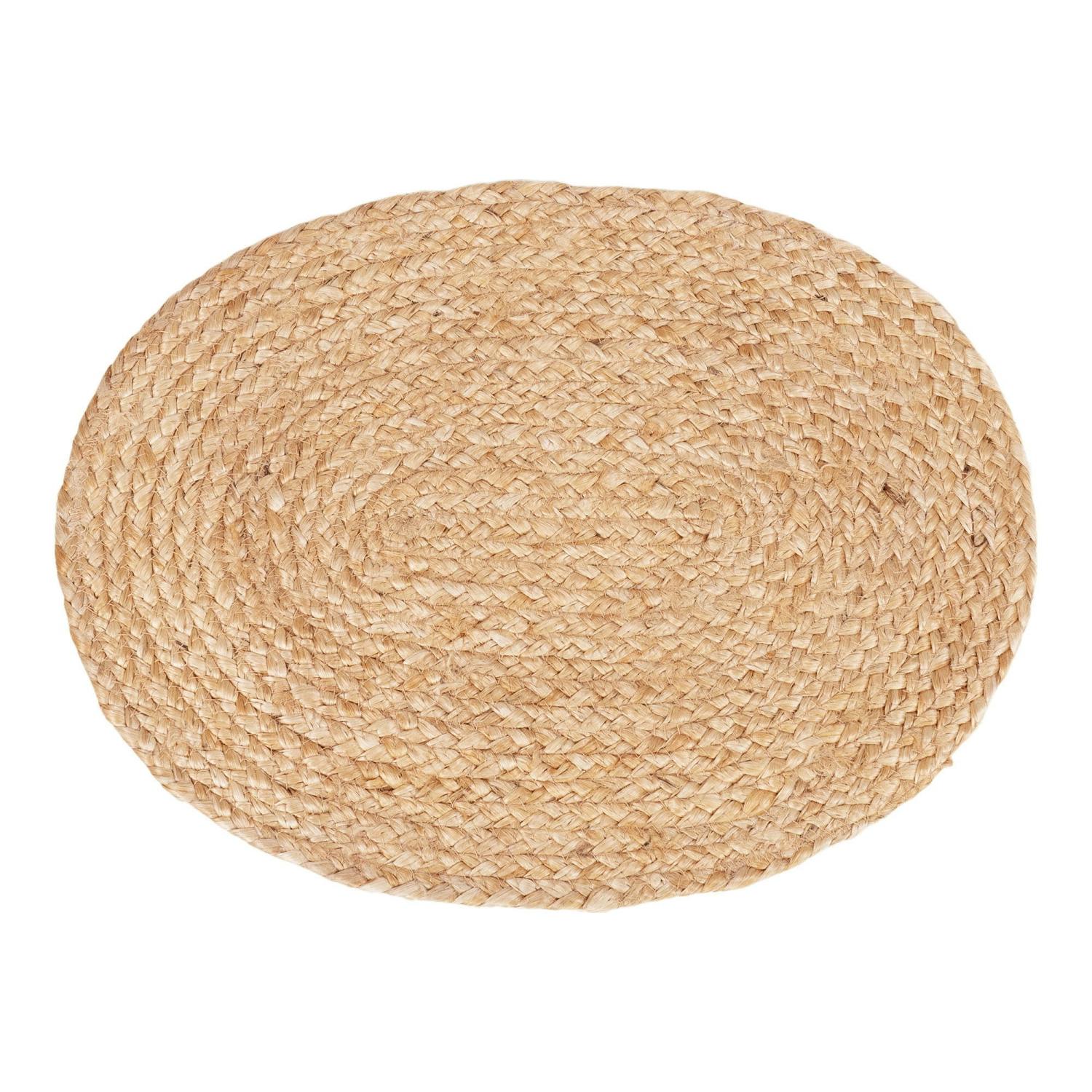 Set de table ovale en jute tressée (lot de 4)