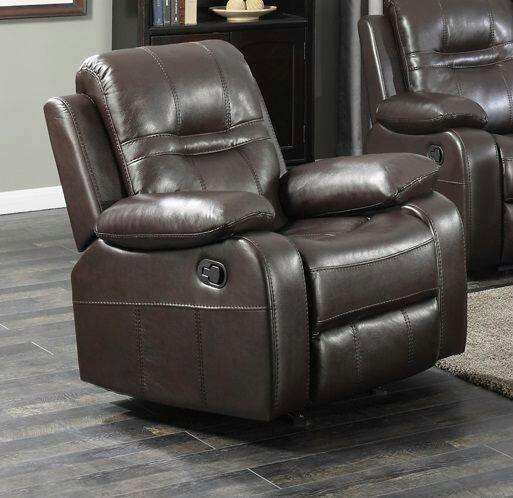 Brassex Napolean Glider Recliner Chair, Brown