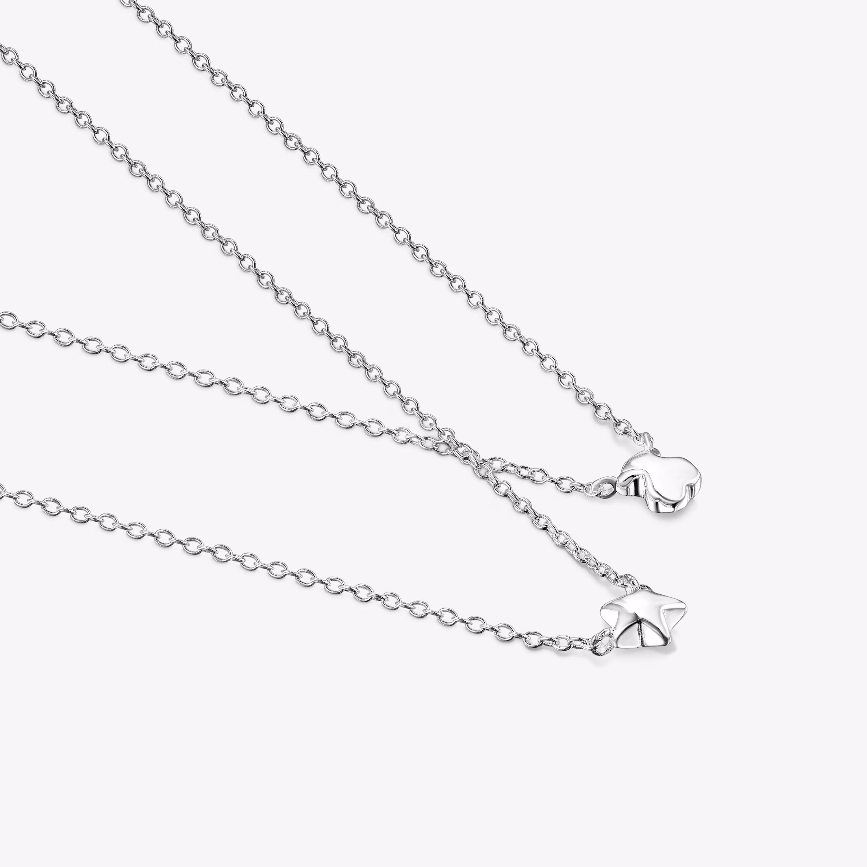 Pack de Collares oso-estrella de plata Mini Icons