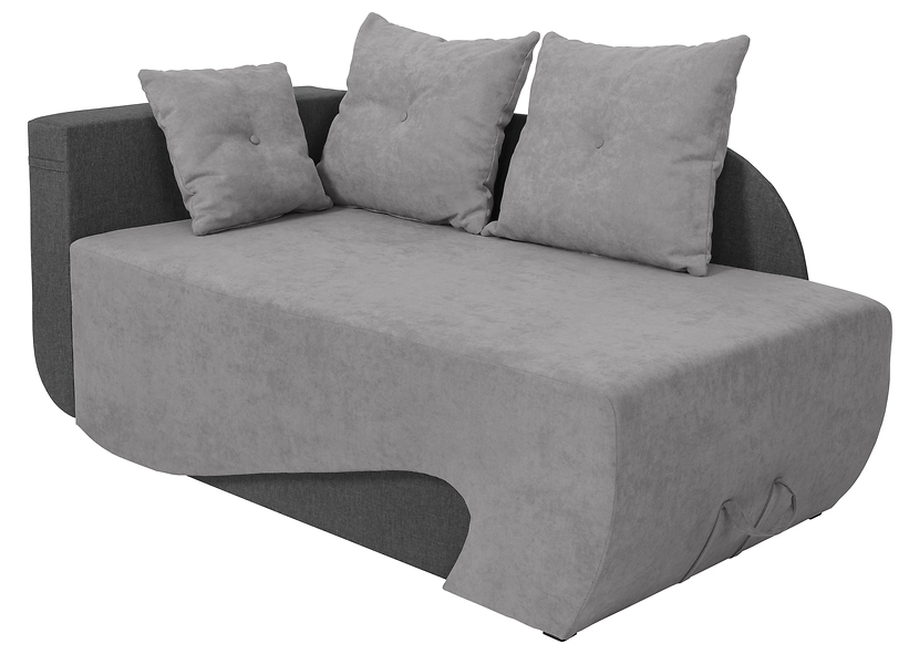 Sofa dwuosobowa Cerro rozkładana z pojemnikiem szara