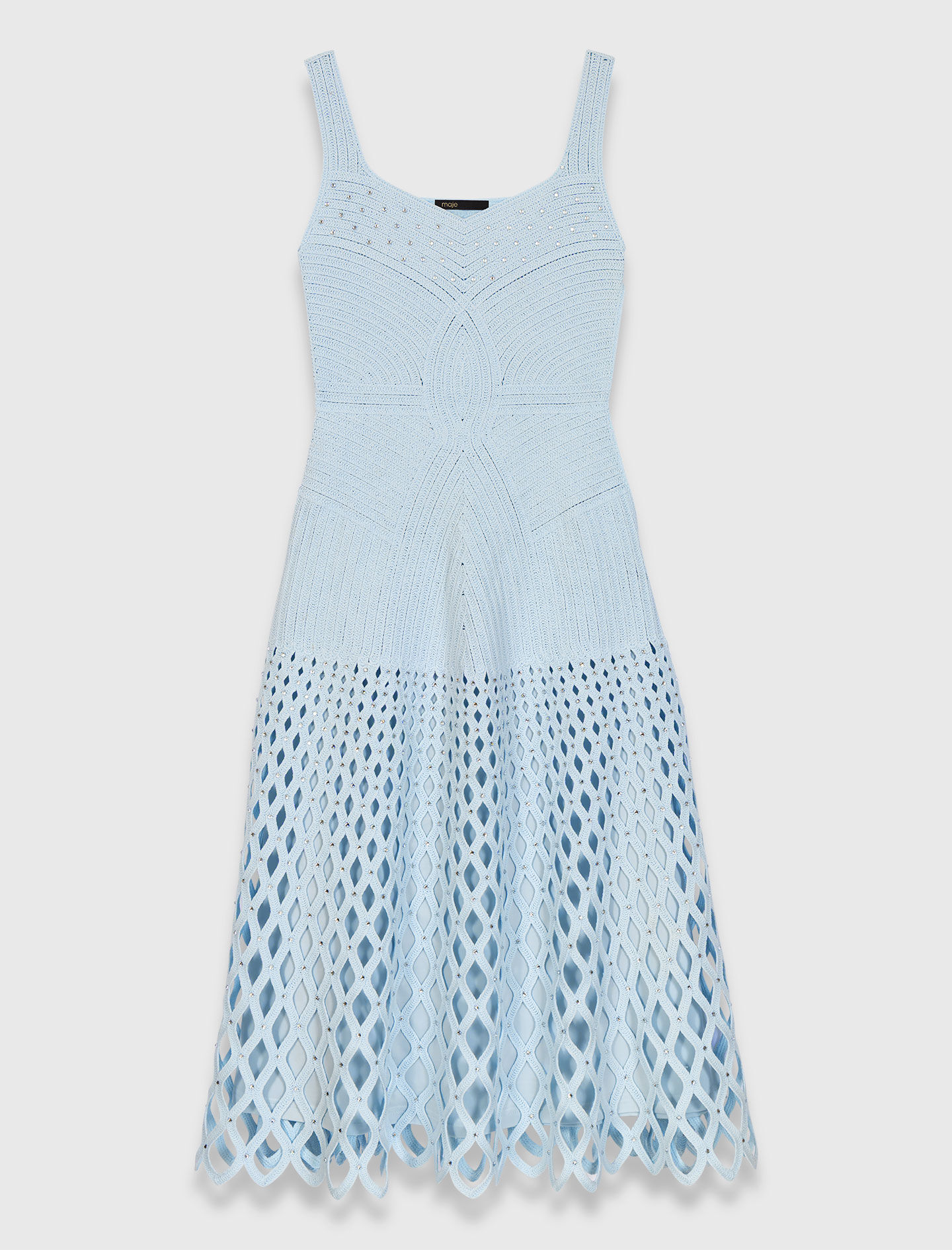 Robe en crochet à doublure amovible