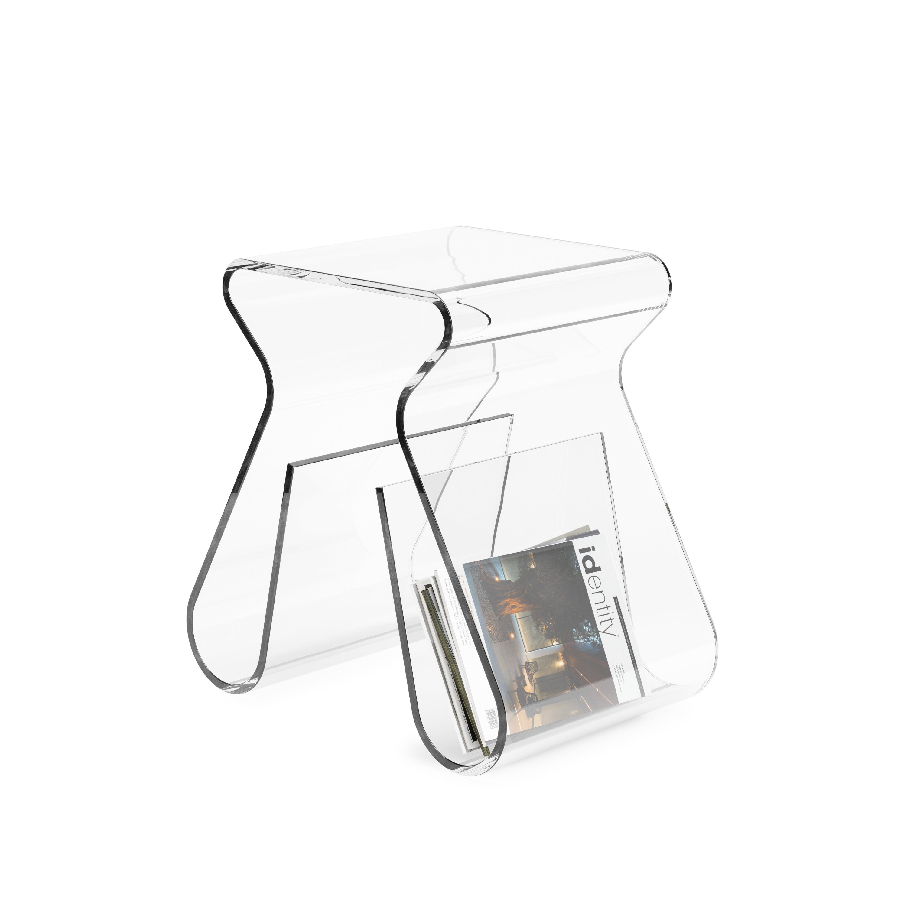 Umbra kruk en tijdschriftenrek Magino - 42 x 29 x 43 cm - Doorzichtig
