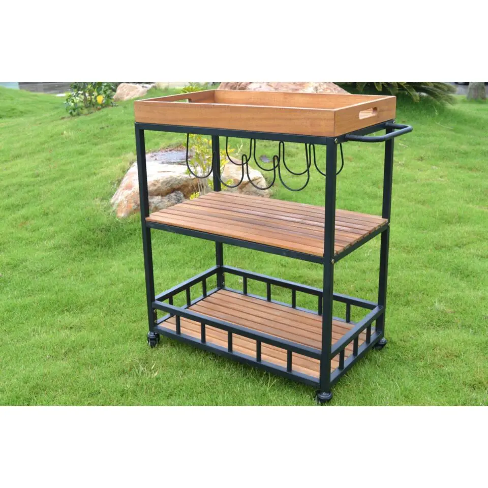 Sens-Line - Butler Trolley - 67x40x84cm - Acaciahout