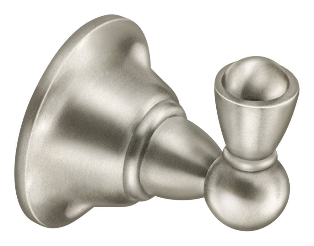 Moen® Bathroom Robe & Towel Single Hook, Brushed Nickel