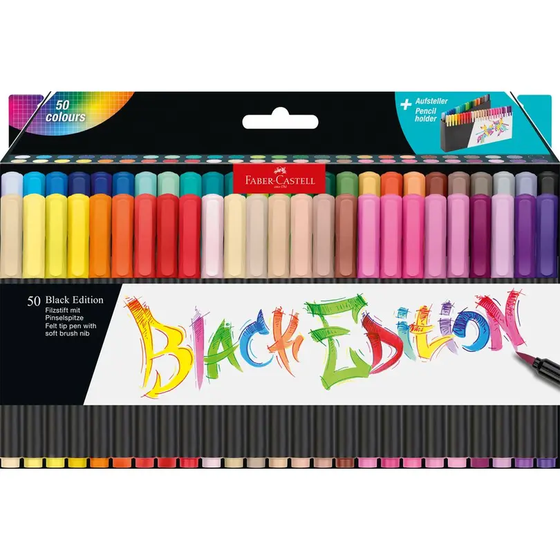Filzstifte 50er-Set Black Edition