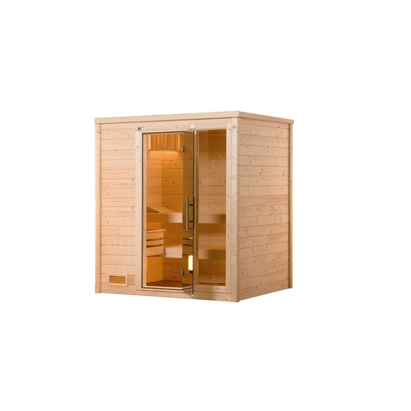 Massivholzsauna »BERGEN 1«, BxHxT: 195,5 cm x 205 cm x 145 cm
