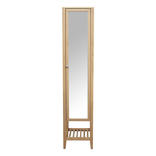 Colonne de salle de bains avec miroir GoodHome Perma bois H. 185 cm