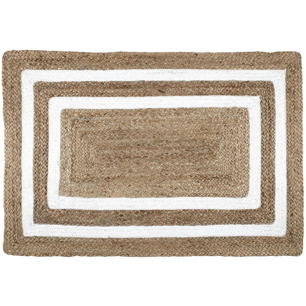 BERRY - Tapis écru jute coton 60x90cm