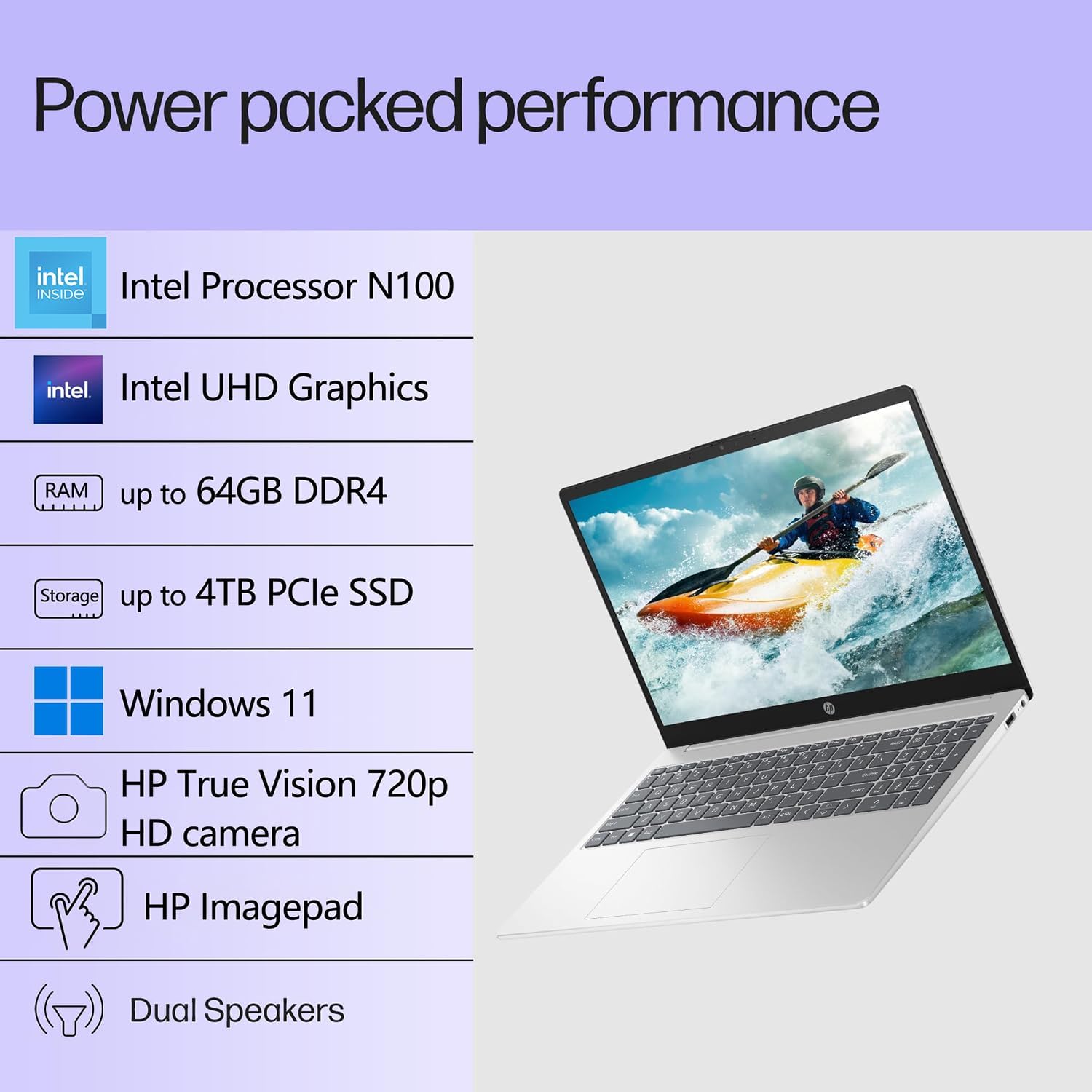 HP 15.6 inch Laptop Computer for Home Study  Intel Quad-Core Processor  16GB DDR4 RAM  512GB PCIe SSD  FHD  WiFi 6  Bluetooth 5.3  Numeric Keypad  HDMI  Type-C  Webcam  Natural Silver  Windows 11 Home