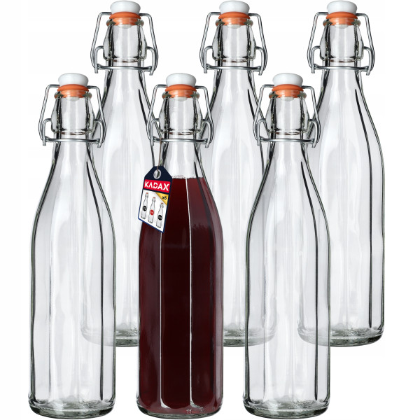 KADAX Butelka z korkiem mechanicznym 750 ml, 6 szt.