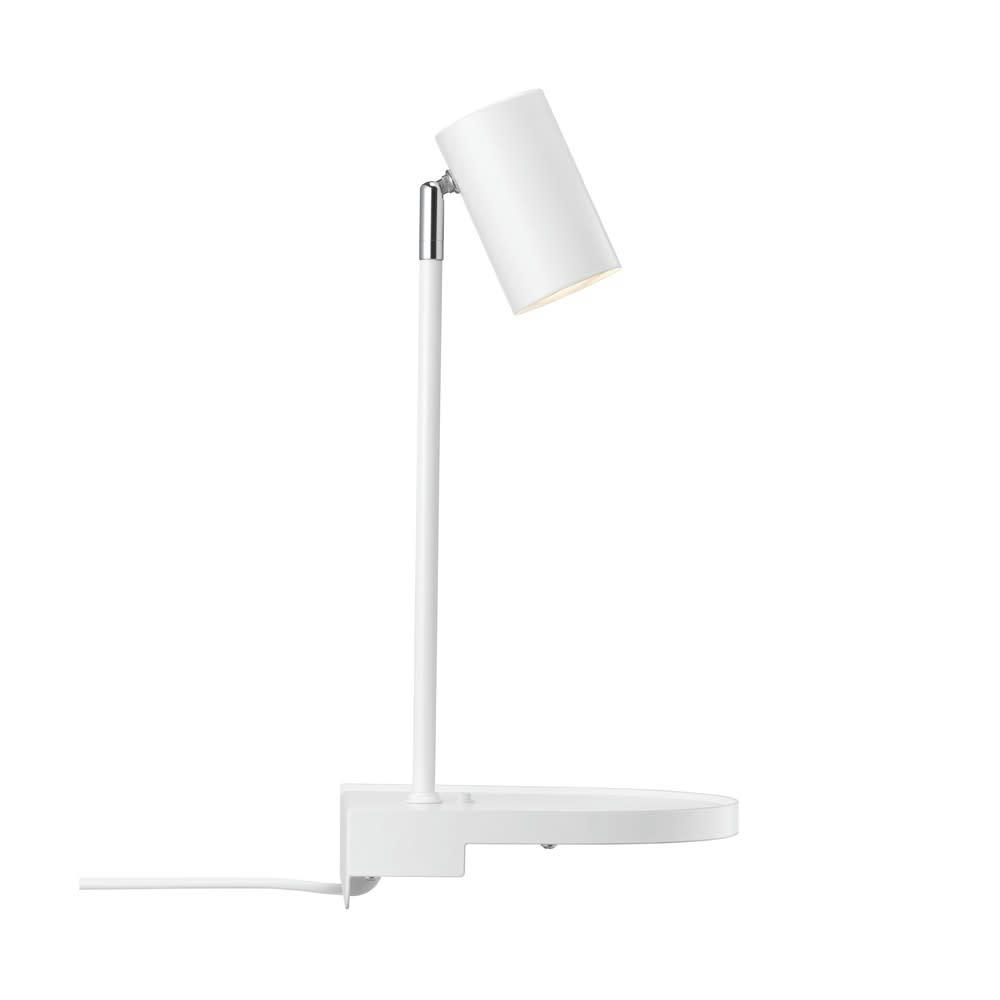 CODY - Applique murale vert blanc étagère et port usb