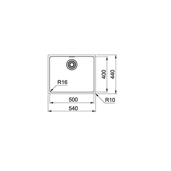 Cuve à monter sous plan 60cm inox Franke 471497 maris